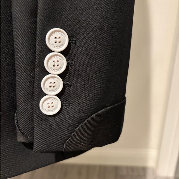 Burberry Mens Modern Black Tuxedo /Cocktail Jacket with White Details - Picture 3 of 10